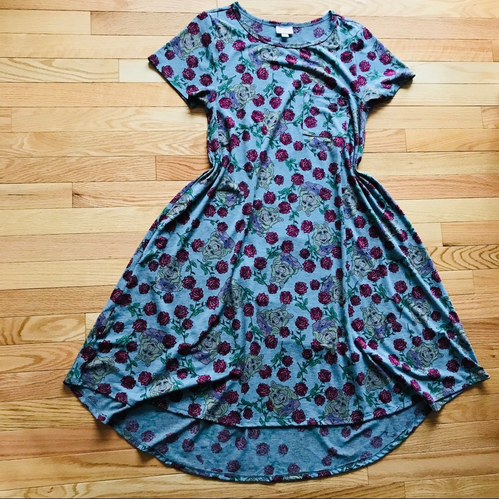 lularoe euc disney miss piggy & roses carly